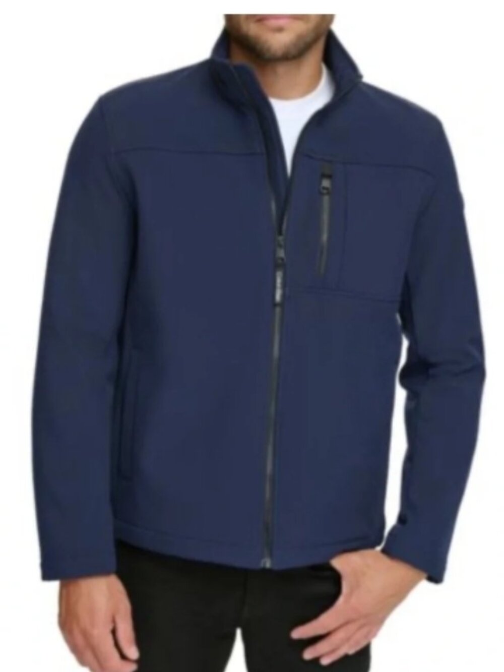 NWT Calvin Klein Men's Navy Softshell Water Resistant Jacket